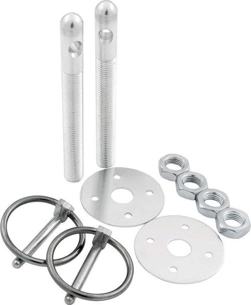 Aluminum Hood Pin Kit 3/8in Silver ALL18480
