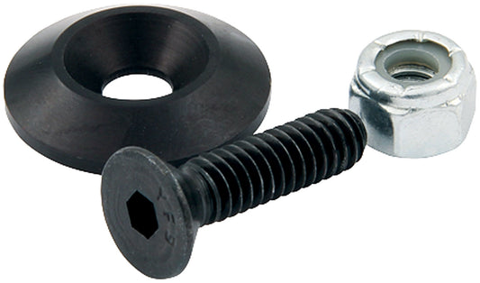 Allstar Countersunk Bolts 1/4in w/ 1in Washer Blk 10pk ALL18633